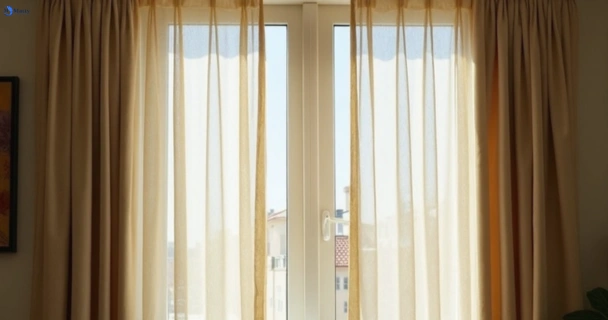 Dusty and dull curtains in warrandyte-vic before steam cleaning